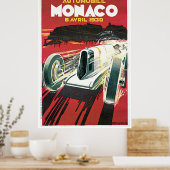 Poster vintage Monaco 1930 (Cuisine)