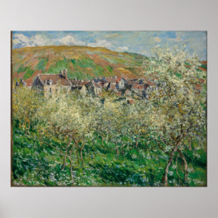 Poster Vintage Monet 1879 Plum Trees