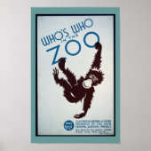 Poster vintage Monkey Zoo (Devant)