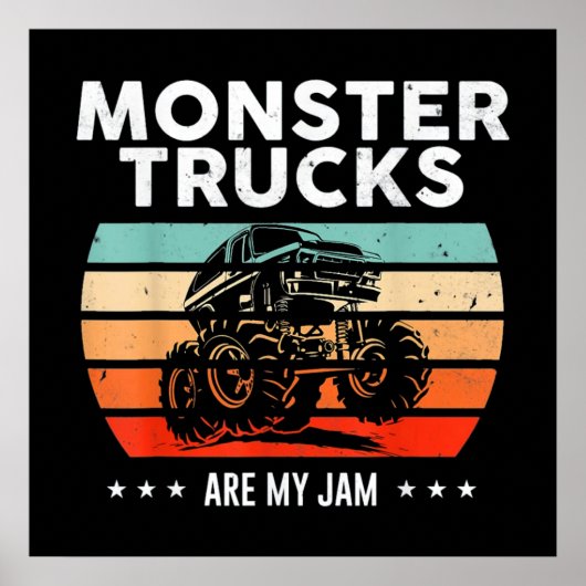 Poster Vintage Monster Truck (Devant)