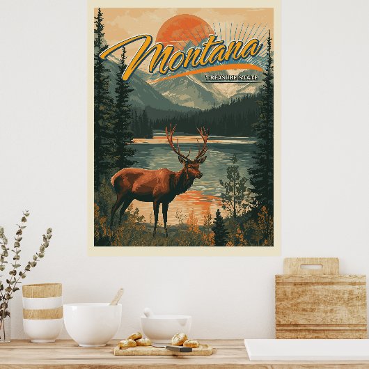 Poster Vintage Montana (Cuisine)