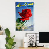 Poster Vintage Montreux Suisse (Bureau à domicile)