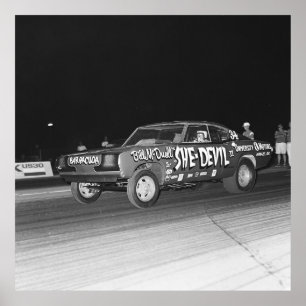 Poster Vintage Mopar Drag - Cuda - She-Devil