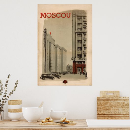 Poster Vintage Moscou (Cuisine)