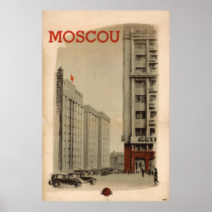 Poster Vintage Moscou
