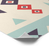 Poster Vintage Motif tribal sans joint. Ethni géométrique (Coin)