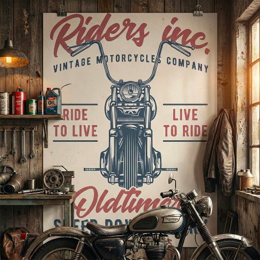 Poster Vintage Motorcycle Riders Inc