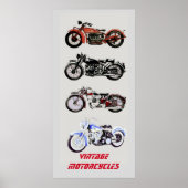 Poster ViNTAGE MOTORCYCLES (Devant)