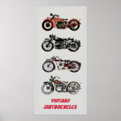 Poster ViNTAGE MOTORCYCLES (Devant)