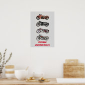 Poster ViNTAGE MOTORCYCLES (Cuisine)