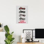 Poster ViNTAGE MOTORCYCLES (Bureau à domicile)