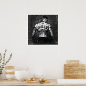 Poster Vintage Muay Thai Fighter (Cuisine)