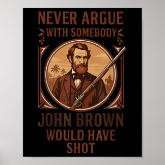 Poster Vintage N'argumentez Jamais Avec Quelqu'un Que Joh