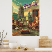 Poster Vintage Nashville Travel (Cuisine)