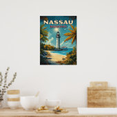 Poster Vintage Nassau Bahamas (Cuisine)