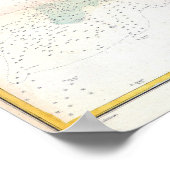 Poster Vintage Nautical Ship Island Shoal Louisiane (Coin)