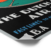 Poster vintage néerlandais de la route aérienne su (Coin)