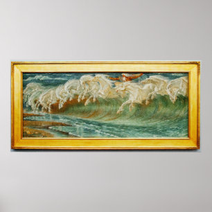 Poster Vintage Neptune's Horses par Walter Crane