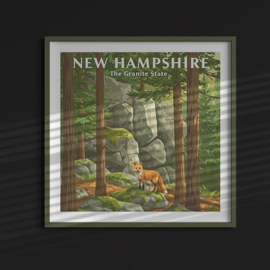 Poster Vintage New Hampshire