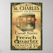 Poster Vintage New Orleans Streetcar Advertising (Devant)