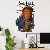 Poster vintage New York City (Bureau à domicile)