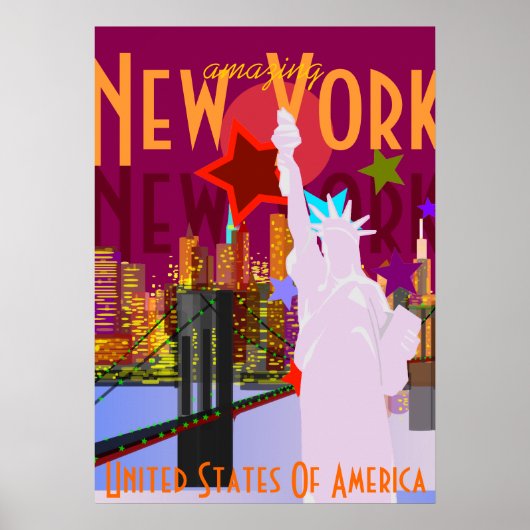 Poster Vintage New York Travel (Devant)