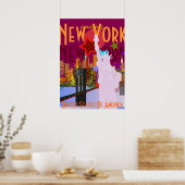 Poster Vintage New York Travel (Cuisine)
