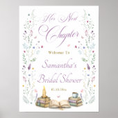 Poster Vintage Next Chapter Bridal Shower Welcome (Devant)
