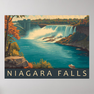 Poster Vintage Niagara Falls Travel