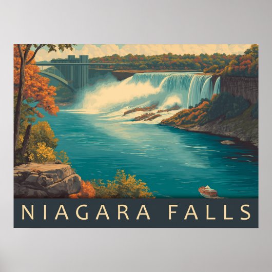 Poster Vintage Niagara Falls Travel (Devant)