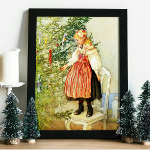 Poster Vintage Noël Carl Larsson suédois