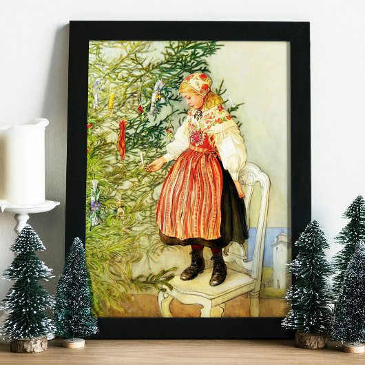 Poster Vintage Noël Carl Larsson suédois