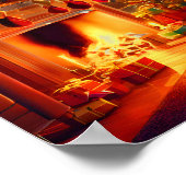 Poster Vintage Noël hiver (Coin)