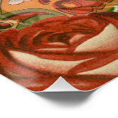 Poster Vintage Noël Père Noël Sleigh (Coin)