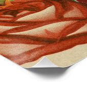 Poster Vintage Noël Père Noël Sleigh (Coin)