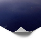 Poster Vintage Noël Père Noël Voler à Sleigh (Coin)