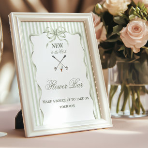 Poster Vintage Nouveau au Club Fleur de Baby Shower de Go