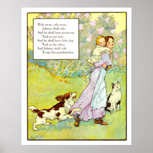 Poster Vintage Nursery Print- Ride Away Johnny