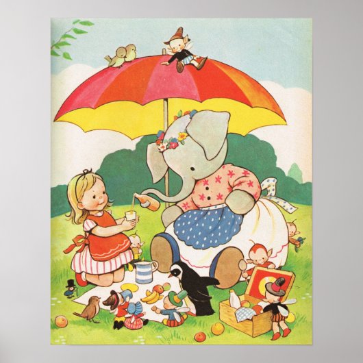 Poster Vintage Nursery Rhymes, Mabel Lucie Attwell (Devant)