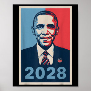 Poster Vintage Obama 2028 Un drôle d'élection politique p