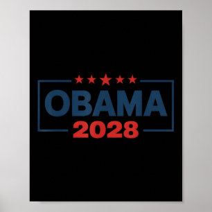 Poster Vintage Obama 2028 Un drôle d'élection politique p