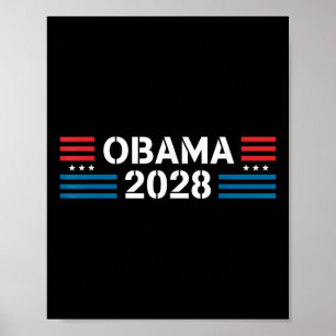 Poster Vintage Obama 2028 Un drôle d'élection politique p