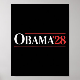 Poster Vintage Obama 2028 Un drôle d'élection politique p