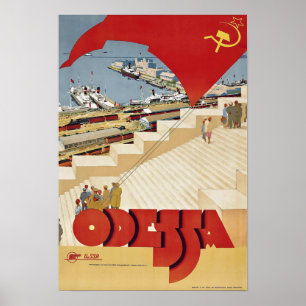Poster Vintage Odessa Travel