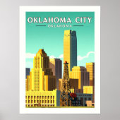 Poster Vintage Oklahoma City Oklahoma (Devant)