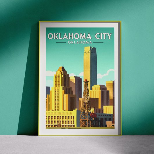 Poster Vintage Oklahoma City Oklahoma