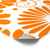Poster vintage orange floral (Coin)