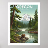Poster Vintage Oregon (Devant)