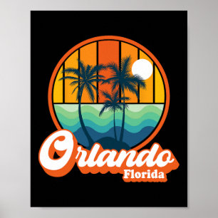 Poster Vintage Orlando Florida Summer Vacances Plage Souv
