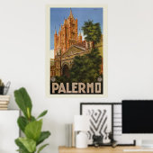 Poster vintage Palermo Sicile Voyage italien ad (Bureau à domicile)